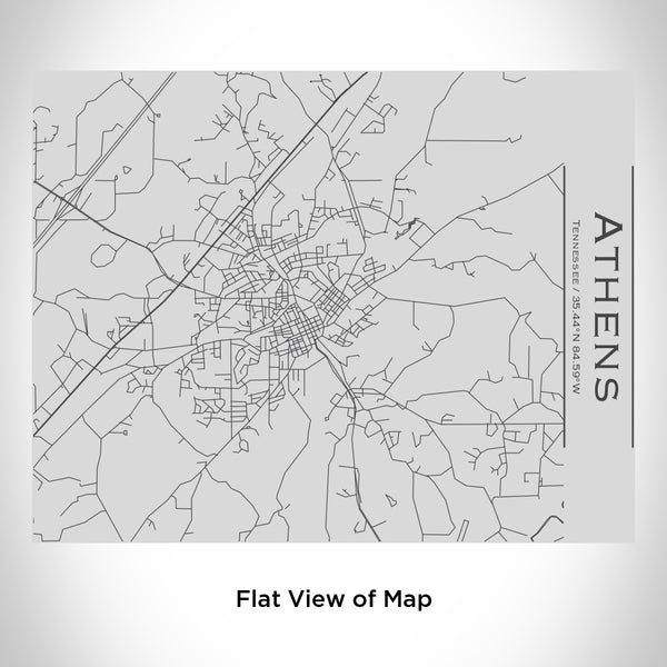 Athens - Tennessee Map Bottle with Bamboo Top