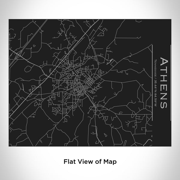 Athens - Tennessee Map Bottle with Bamboo Top in Matte Black