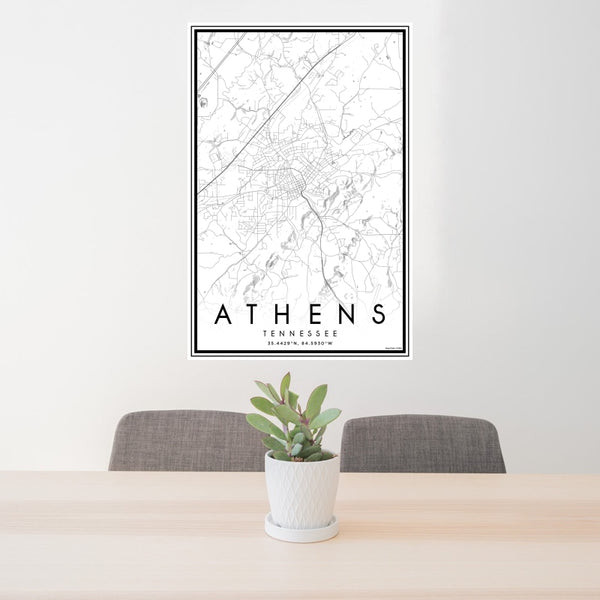 Athens - Tennessee Classic Map Print