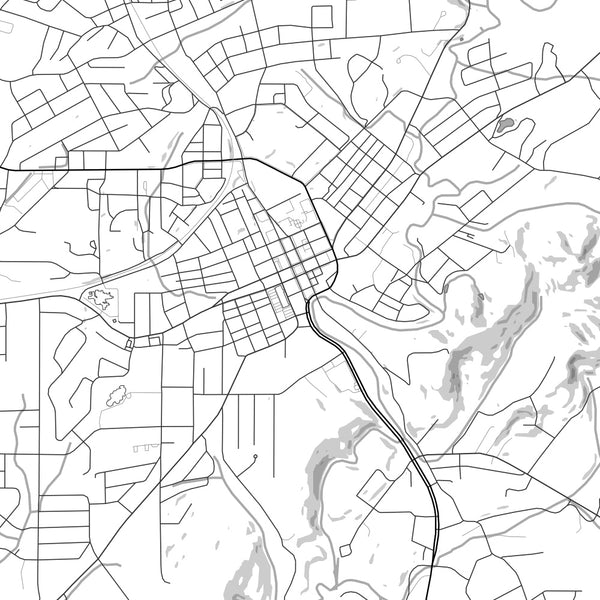 Athens - Tennessee Classic Map Print