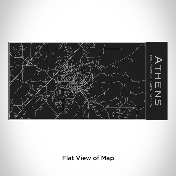 Athens - Tennessee Map Insulated Bottle in Matte Black