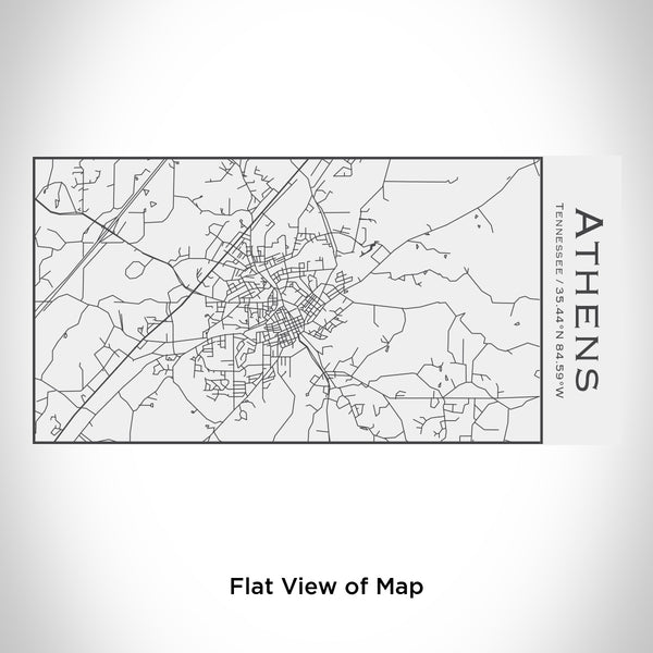 Rendered View of Athens Tennessee Map Engraving on 17oz Stainless Steel Insulated Cola Bottle in White