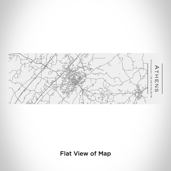 Rendered View of Athens Tennessee Map Engraving on 10oz Stainless Steel Insulated Cup with Sliding Lid in White