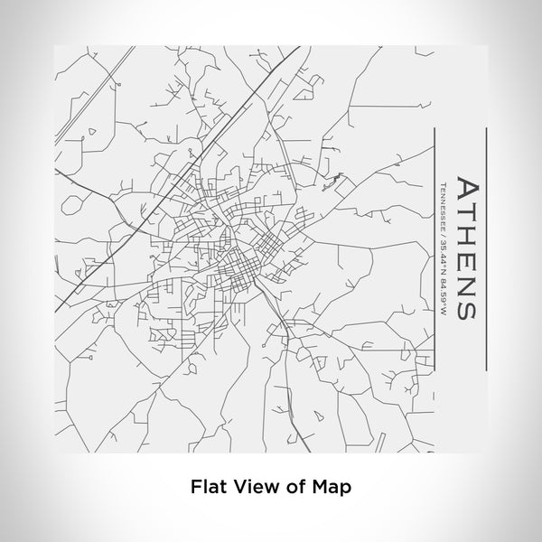 Rendered View of Athens Tennessee Map Engraving on 17oz Stainless Steel Insulated Tumbler in White
