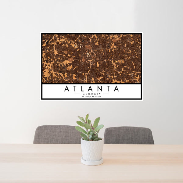 Atlanta - Georgia Map Print in Ember