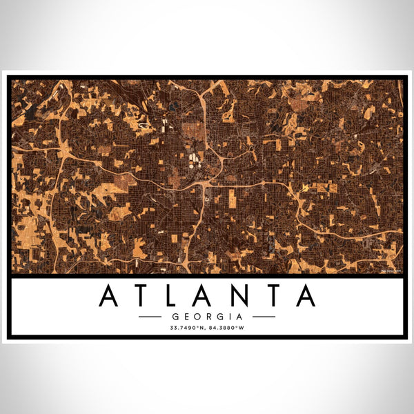 Atlanta - Georgia Map Print in Ember