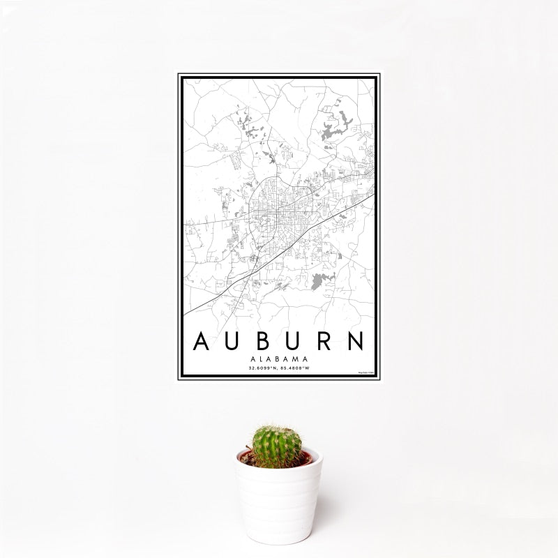 Auburn - Alabama Classic Map Print