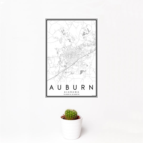Auburn - Alabama Classic Map Print