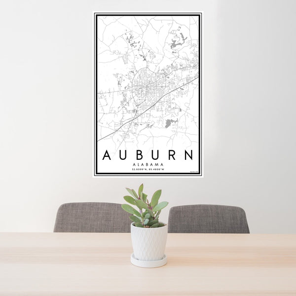 Auburn - Alabama Classic Map Print
