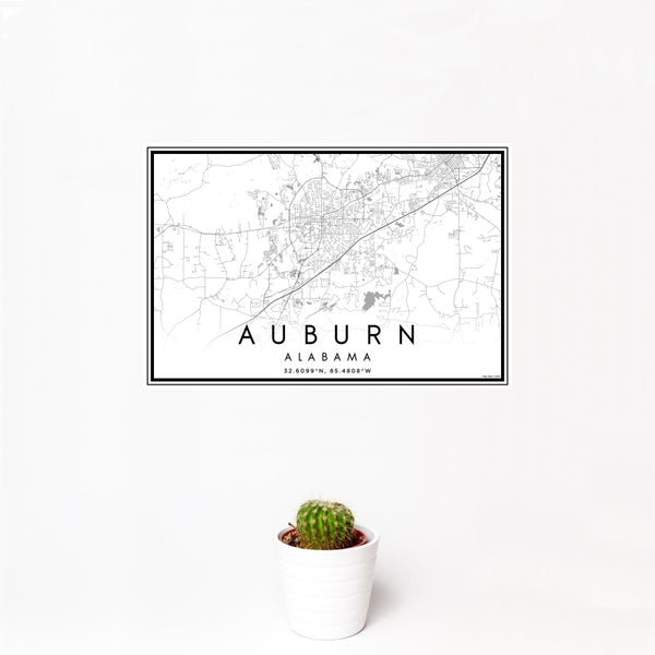 Auburn - Alabama Classic Map Print