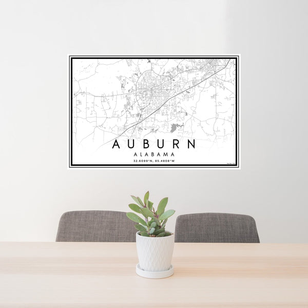 Auburn - Alabama Classic Map Print