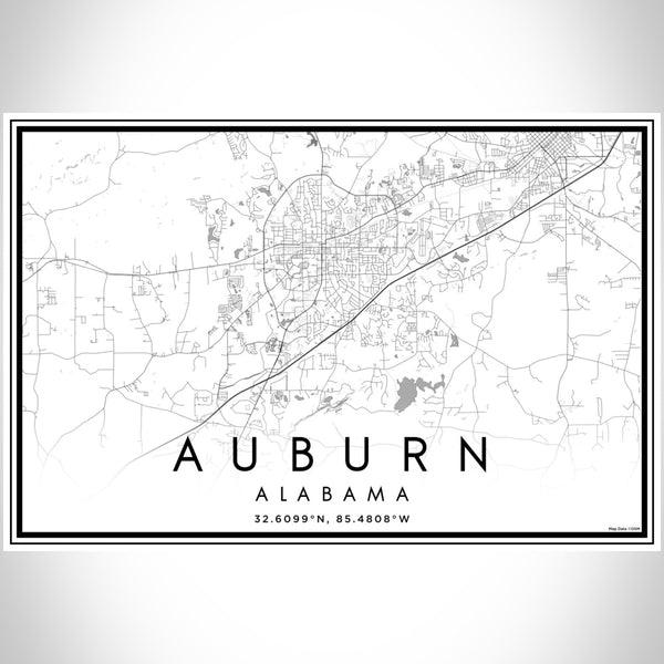 Auburn - Alabama Classic Map Print