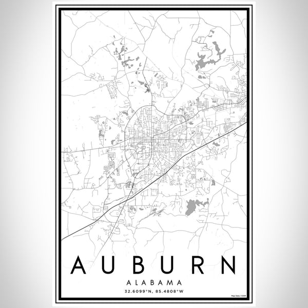 Auburn - Alabama Classic Map Print
