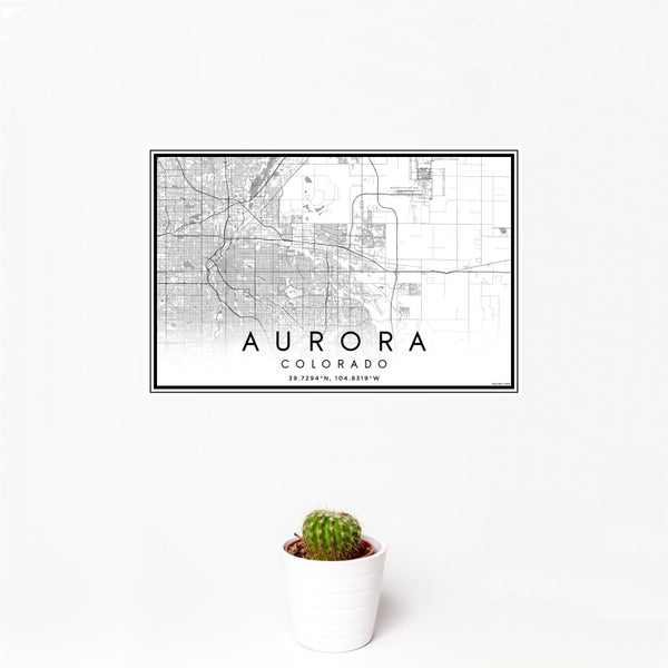 Aurora - Colorado Classic Map Print