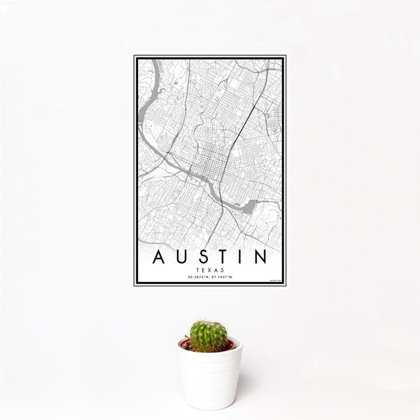 Austin - Texas Classic Map Print
