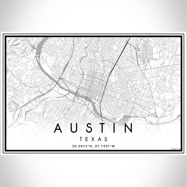 Austin - Texas Classic Map Print