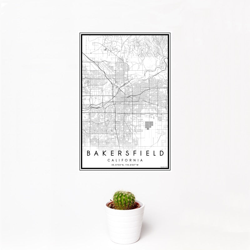 Bakersfield - California Classic Map Print