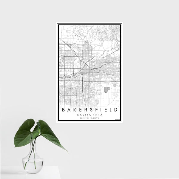 Bakersfield - California Classic Map Print