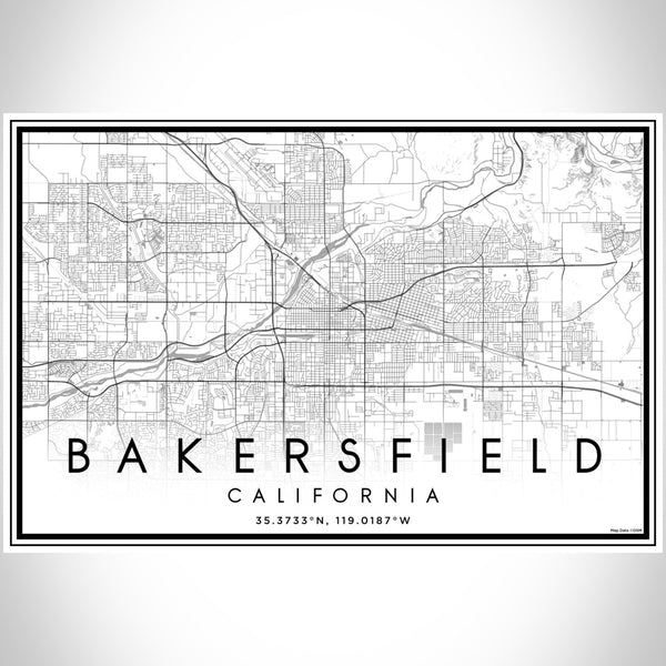 Bakersfield - California Classic Map Print