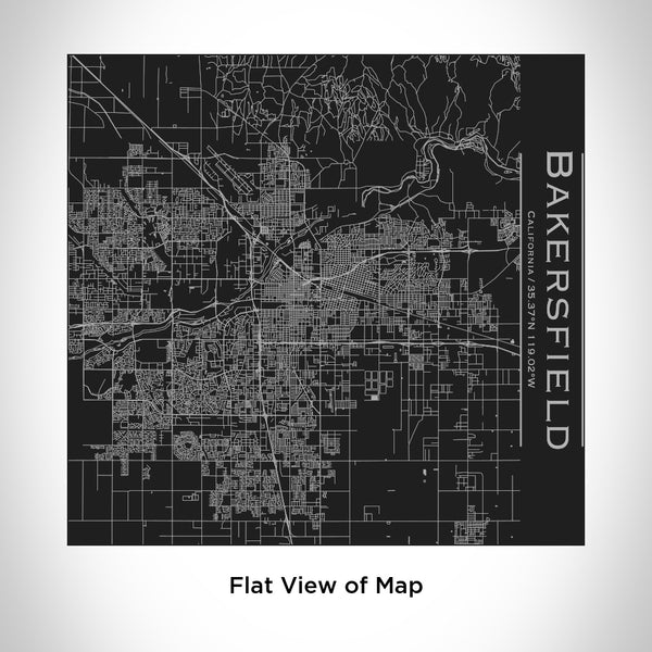 Bakersfield - California Map Tumbler in Matte Black