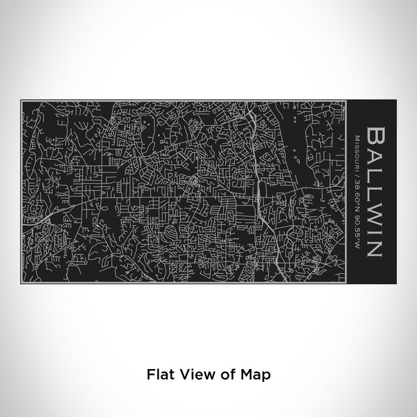 Rendered View of Ballwin Missouri Map Engraving on 17oz Stainless Steel Insulated Cola Bottle in Black