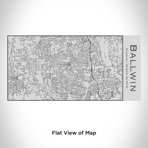 Rendered View of Ballwin Missouri Map Engraving on 17oz Stainless Steel Insulated Cola Bottle