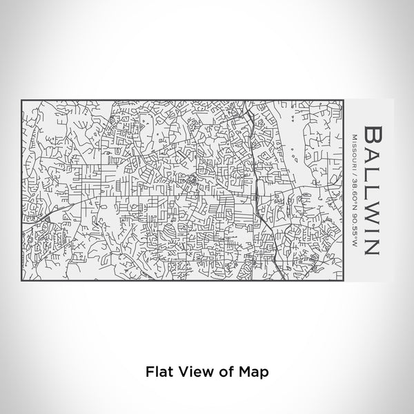 Rendered View of Ballwin Missouri Map Engraving on 17oz Stainless Steel Insulated Cola Bottle in White