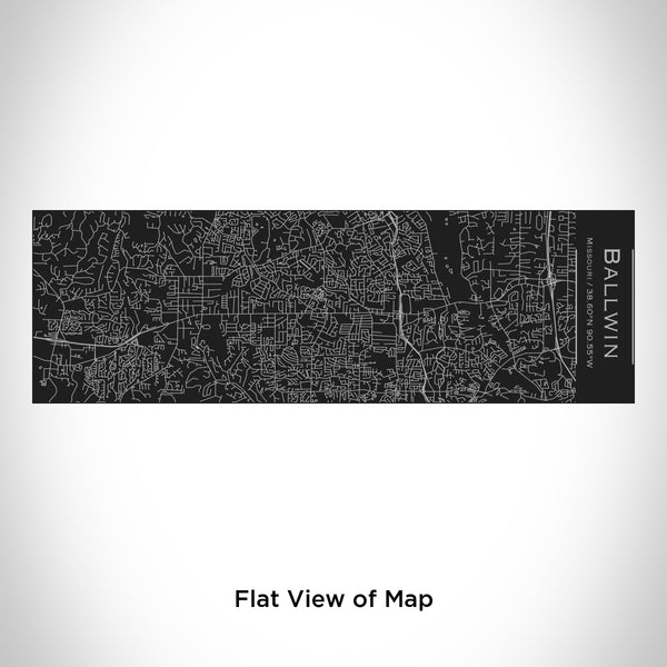 Rendered View of Ballwin Missouri Map Engraving on 10oz Stainless Steel Insulated Cup with Sliding Lid in Black