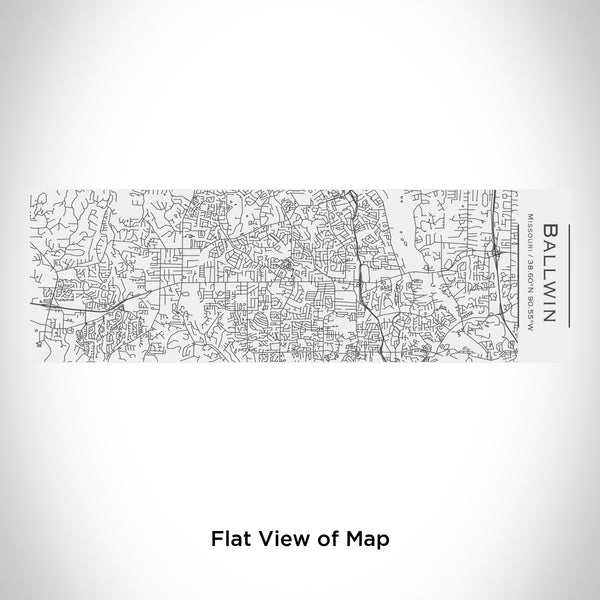 Rendered View of Ballwin Missouri Map Engraving on 10oz Stainless Steel Insulated Cup with Sliding Lid in White