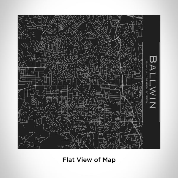 Rendered View of Ballwin Missouri Map Engraving on 17oz Stainless Steel Insulated Tumbler in Black