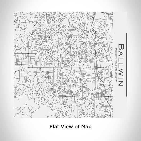 Rendered View of Ballwin Missouri Map Engraving on 17oz Stainless Steel Insulated Tumbler in White