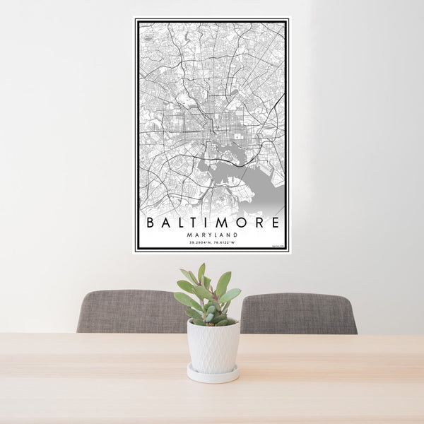 Baltimore - Maryland Classic Map Print