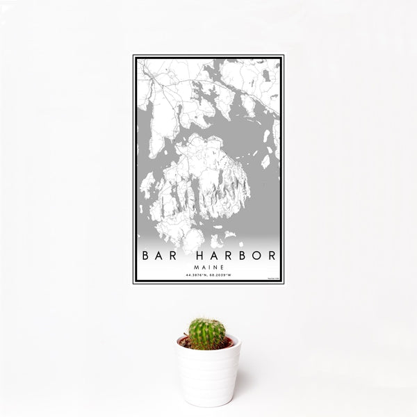 Bar Harbor - Maine Classic Map Print