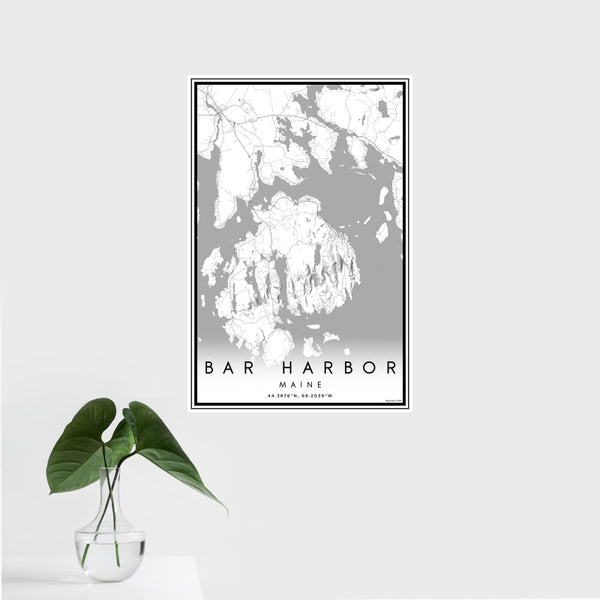 Bar Harbor - Maine Classic Map Print
