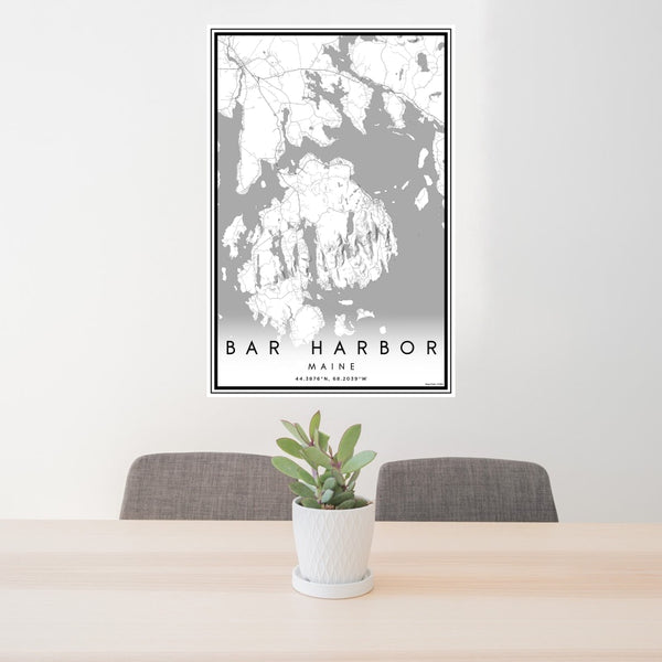 Bar Harbor - Maine Classic Map Print