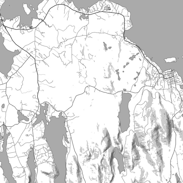 Bar Harbor - Maine Classic Map Print