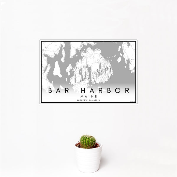 Bar Harbor - Maine Classic Map Print