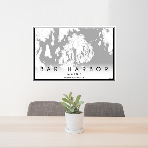 Bar Harbor - Maine Classic Map Print