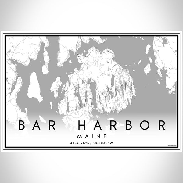 Bar Harbor - Maine Classic Map Print
