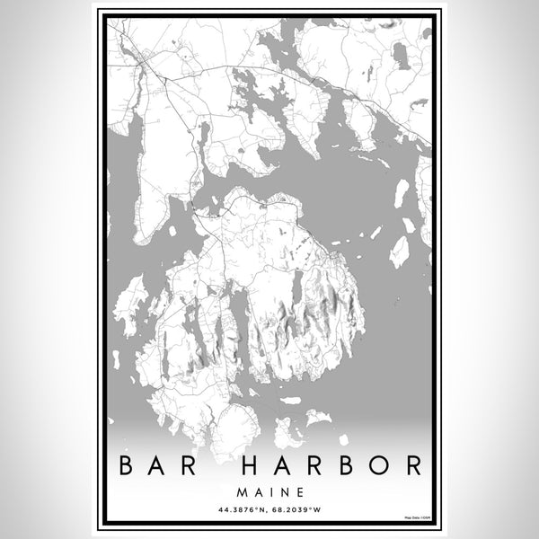 Bar Harbor - Maine Classic Map Print