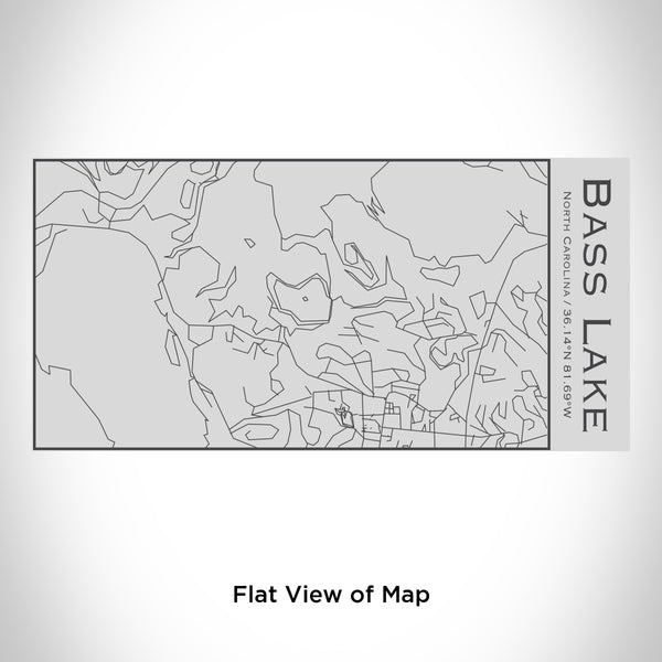Rendered View of Bass Lake North Carolina Map Engraving on 17oz Stainless Steel Insulated Cola Bottle