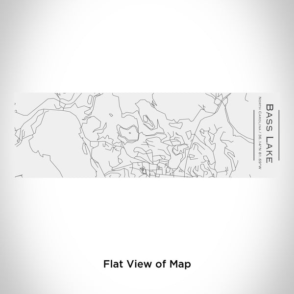 Rendered View of Bass Lake North Carolina Map Engraving on 10oz Stainless Steel Insulated Cup with Sliding Lid in White