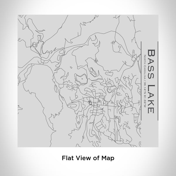 Rendered View of Bass Lake North Carolina Map Engraving on 17oz Stainless Steel Insulated Tumbler