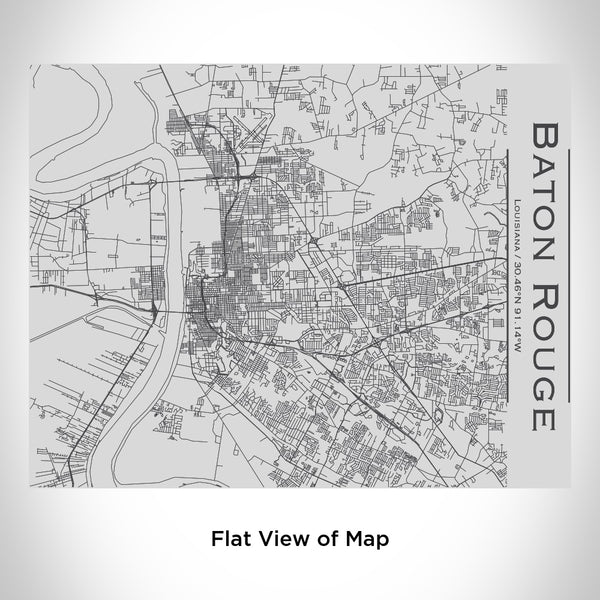 Baton Rouge - Louisiana Map Bottle with Bamboo Top