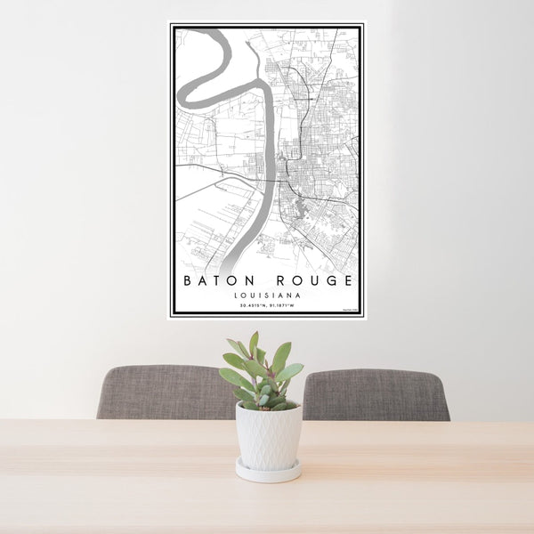 Baton Rouge - Louisiana Classic Map Print