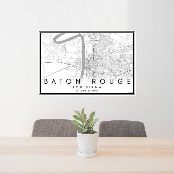 Baton Rouge - Louisiana Classic Map Print