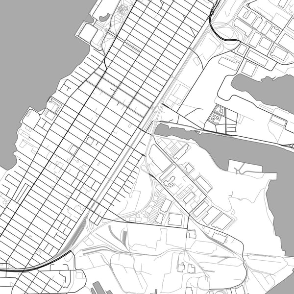 Bayonne - New Jersey Classic Map Print