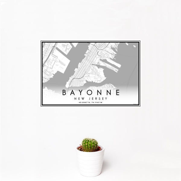 Bayonne - New Jersey Classic Map Print