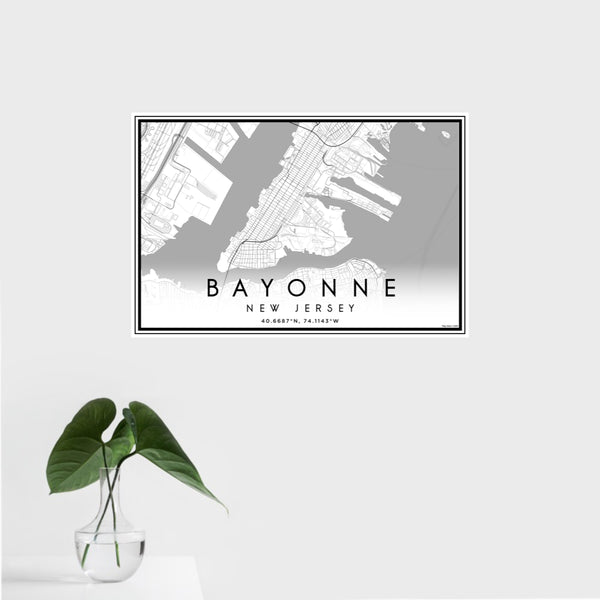 Bayonne - New Jersey Classic Map Print