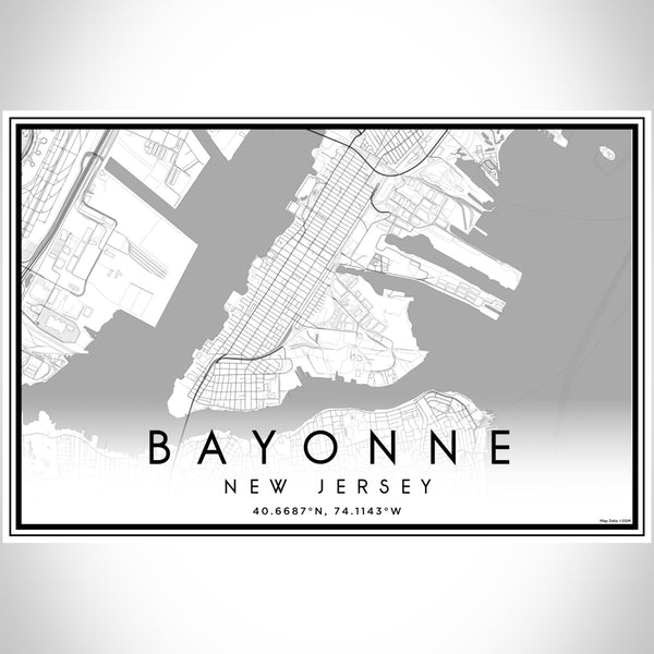 Bayonne - New Jersey Classic Map Print